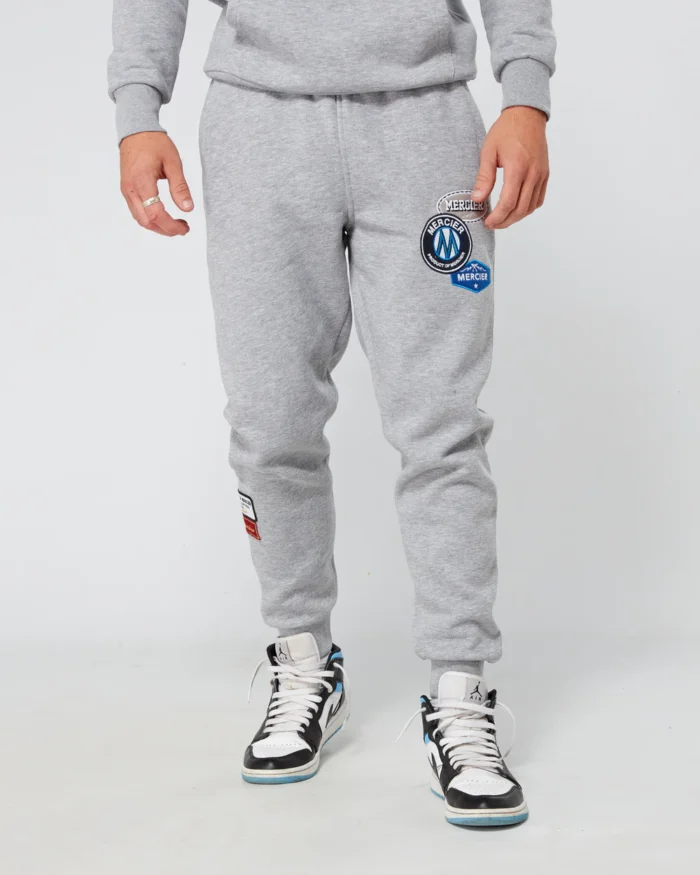 Grey Marl OG Badge Joggers