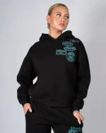 Womens Black Tiffany OG Badge Hoodie