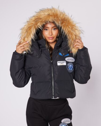 Women’s Black Cropped OG Puffer Jacket