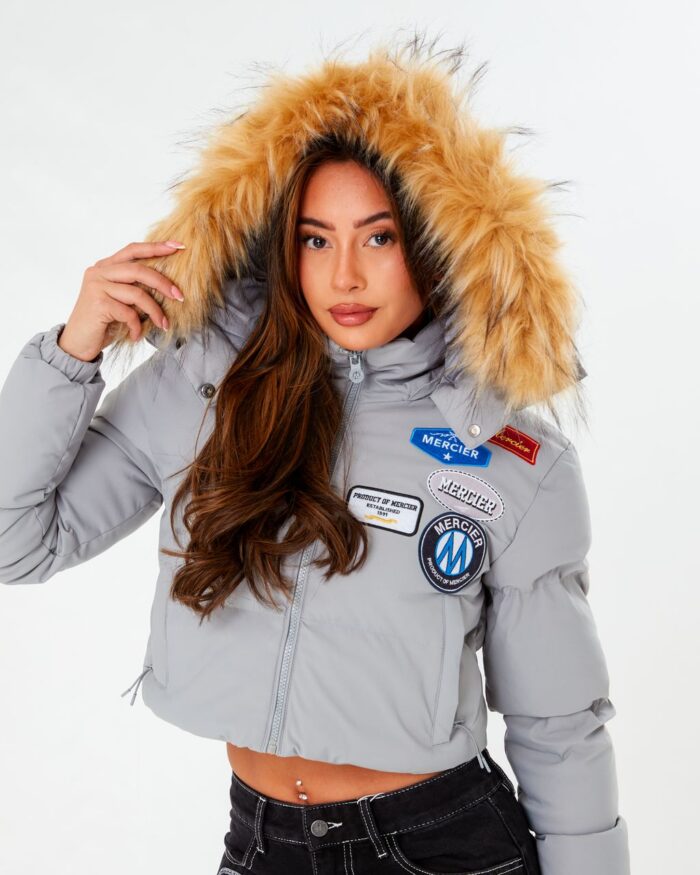 Women’s Cropped Grey OG Puffer Jacket