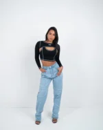 Maison Black Two Piece Top